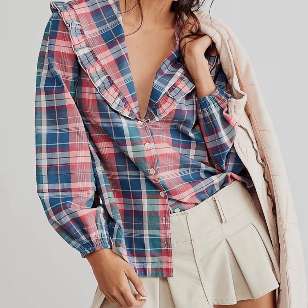 Free People Molly Ruffle Top